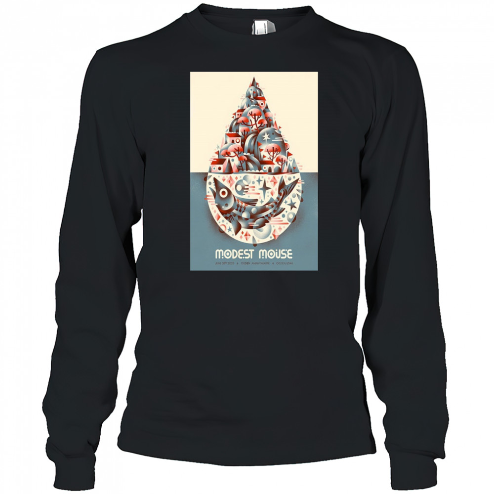 Modest Mouse On June 28 2025 Ogden Amphitheater Show Poster T-Shirt Long Sleeved