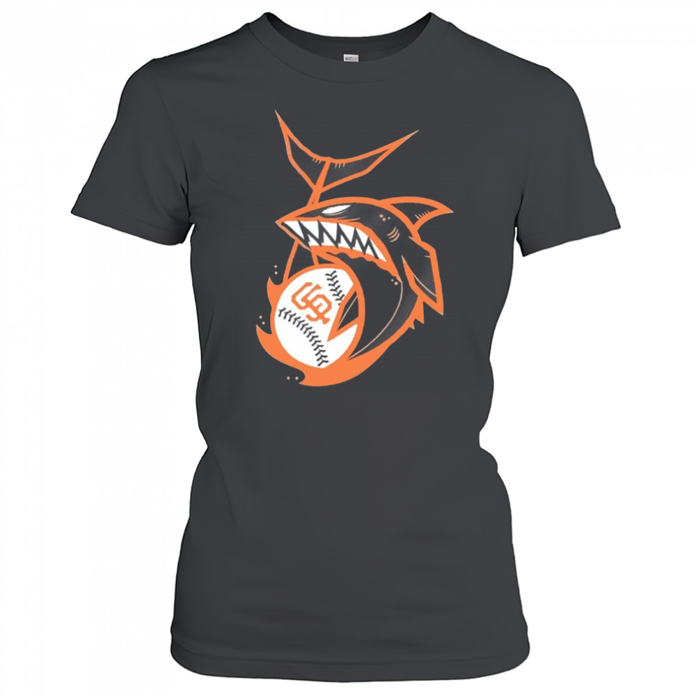 San Francisco Giants baseball X Shark logo shirt Women's T-shirt
