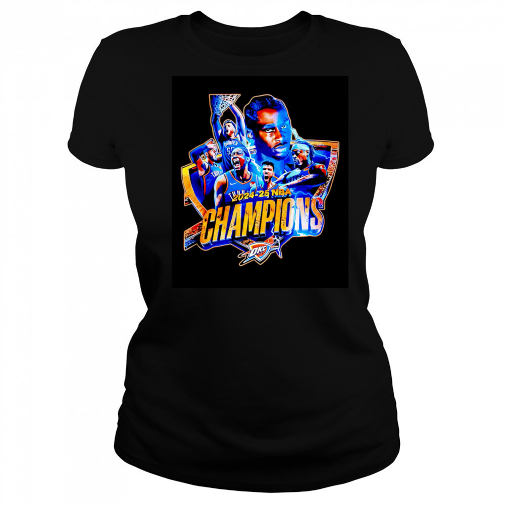 2024-25 NBA Champions Oklahoma City Thunder logo shirt Women's T-shirt