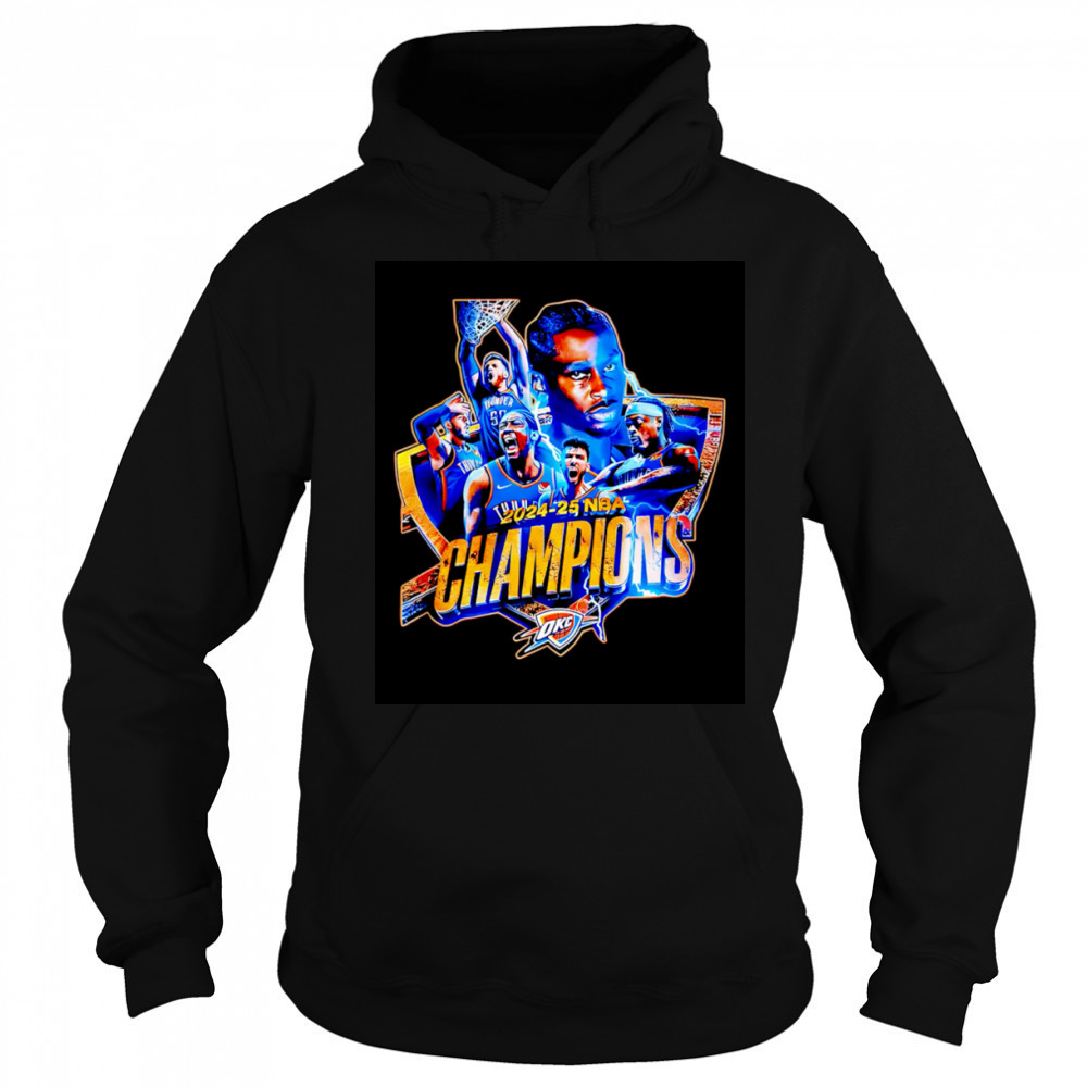 2024-25 NBA Champions Oklahoma City Thunder logo shirt Hoodie