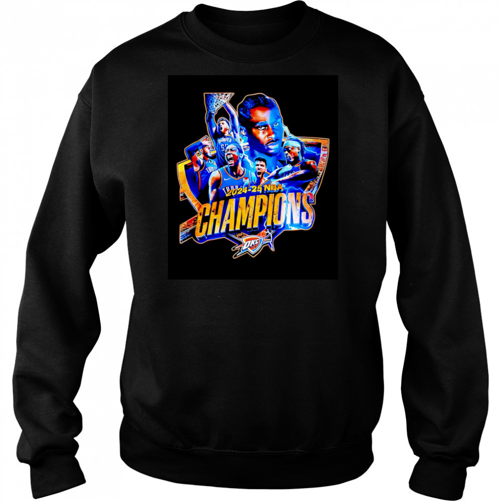 2024-25 NBA Champions Oklahoma City Thunder logo shirt Sweatshirt