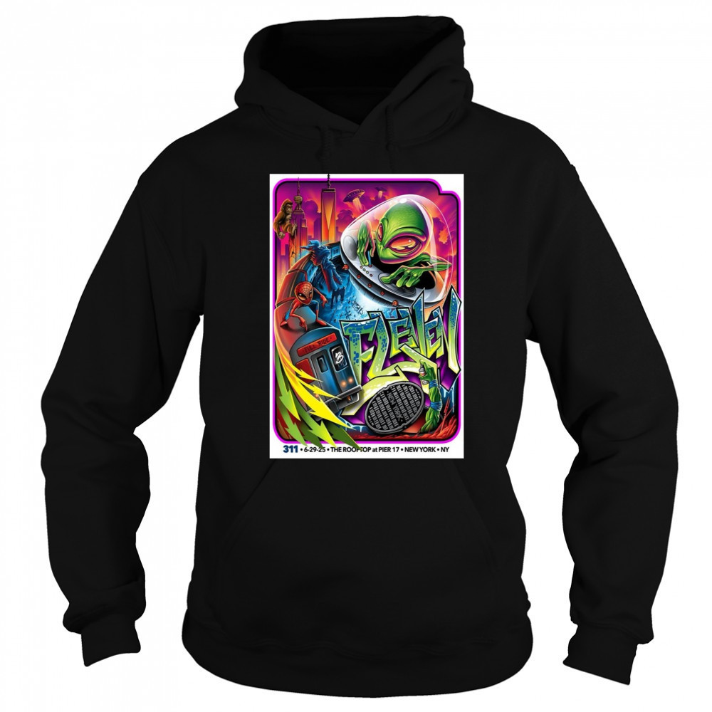 311 Poster June 29 2025 Rooftop at Pier 17 New York NY T-Shirt Hoodie