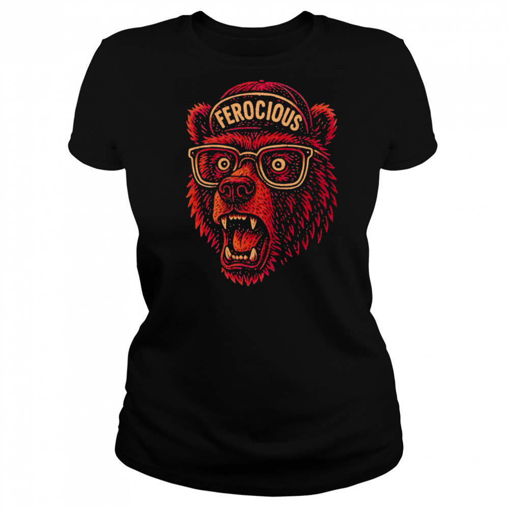 Bear Big Head Hat Ferocious shirt Women's T-shirt
