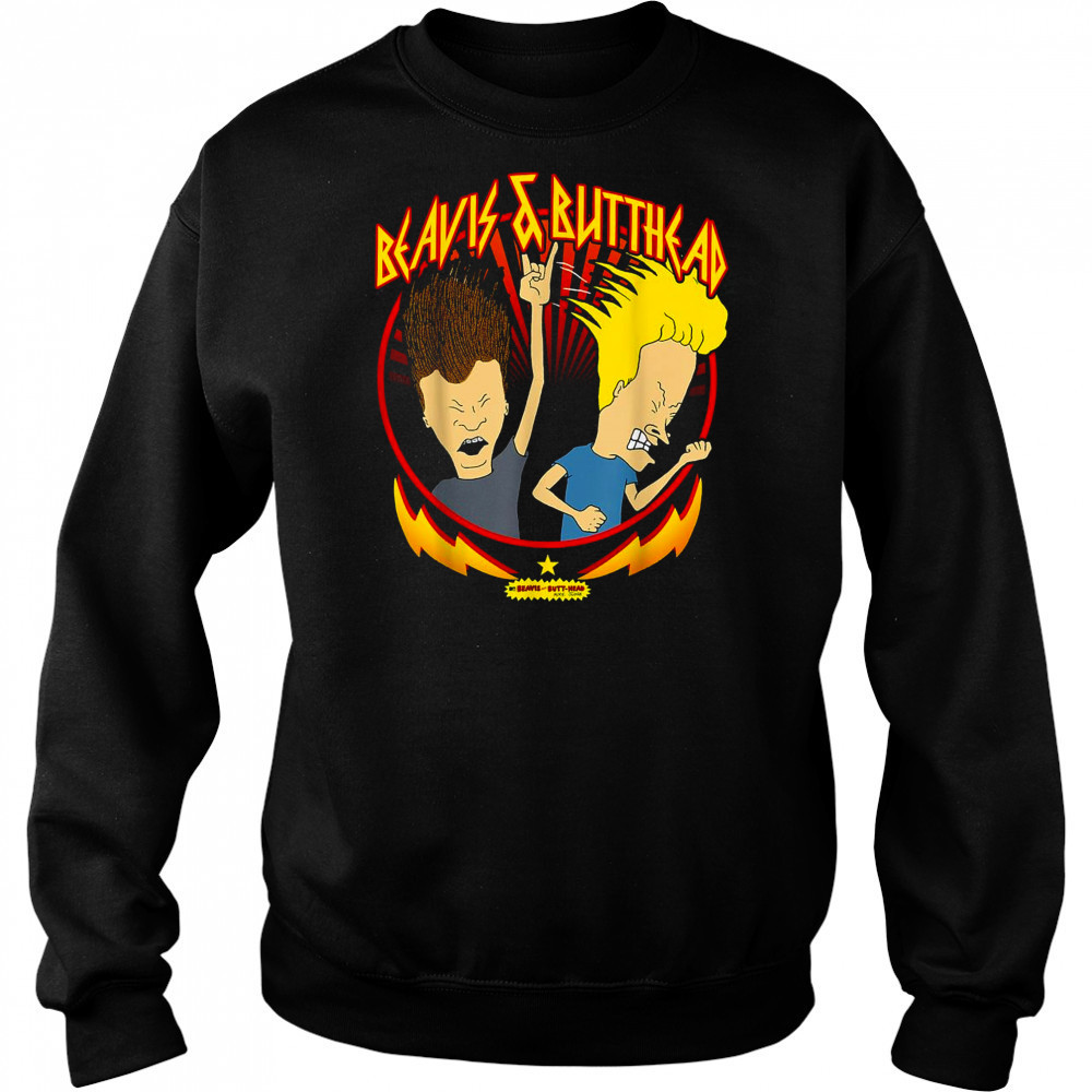 Beavis And Butt Head Metal Colors Rock Out T-Shirt Sweatshirt