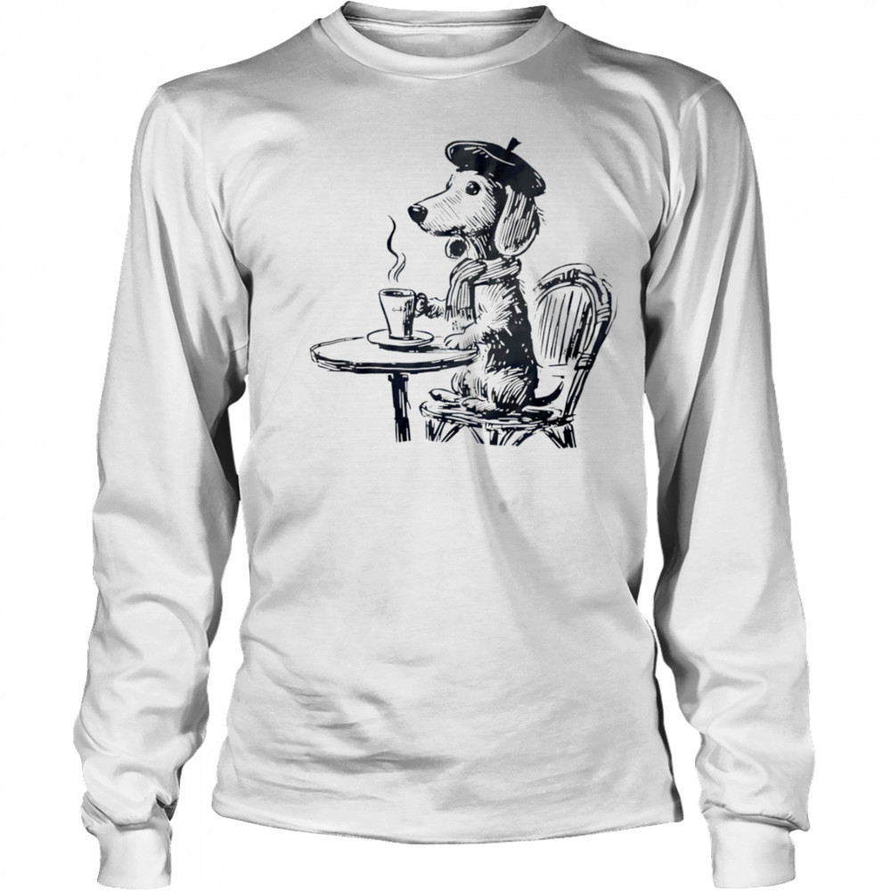 Dachshund dog coffee vintage shirt Long Sleeved