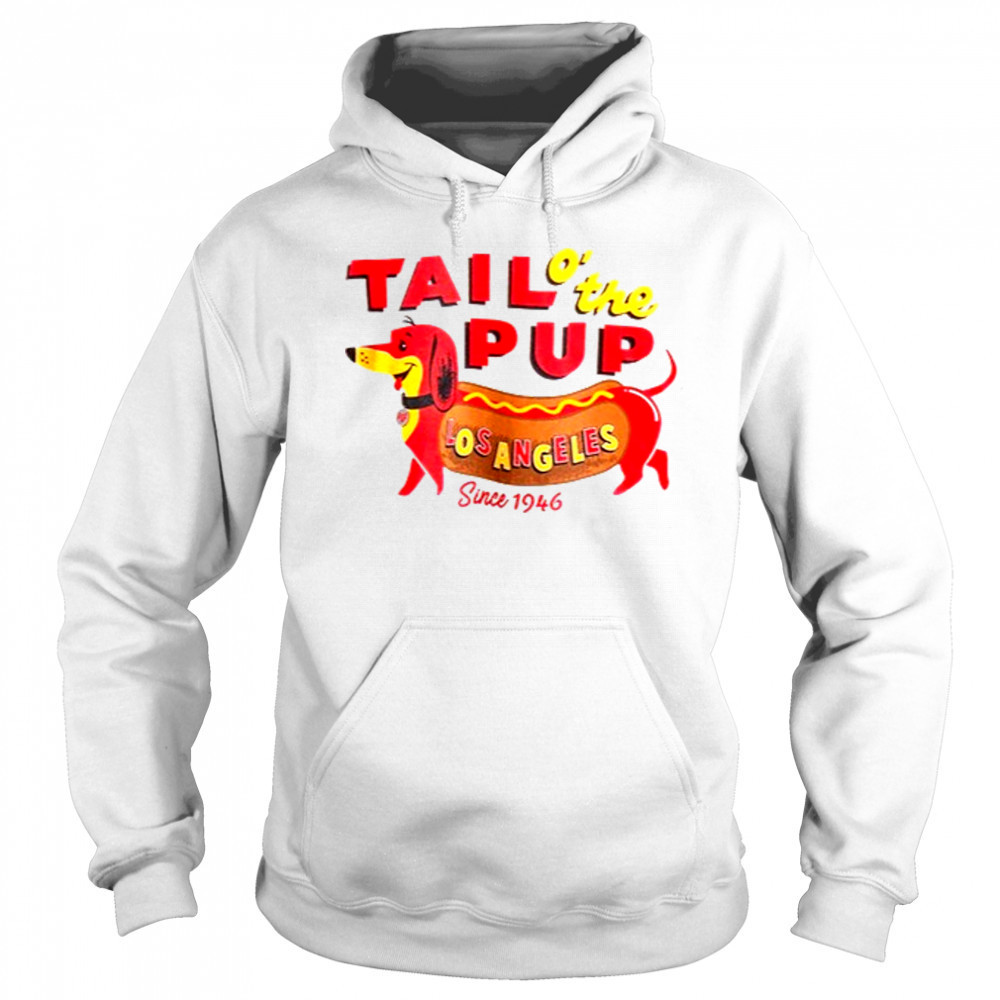 Djo wearing Tail o’ the Pup T-Shirt Hoodie