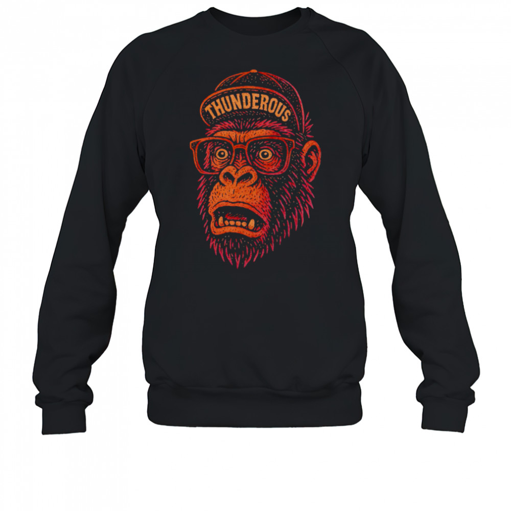 Gorilla Big head Hat Thunderous shirt Hoodie