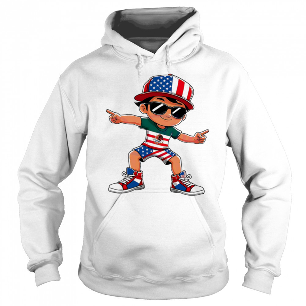 Half Mexican Half American Kid Pride Cartoon shirt Hoodie