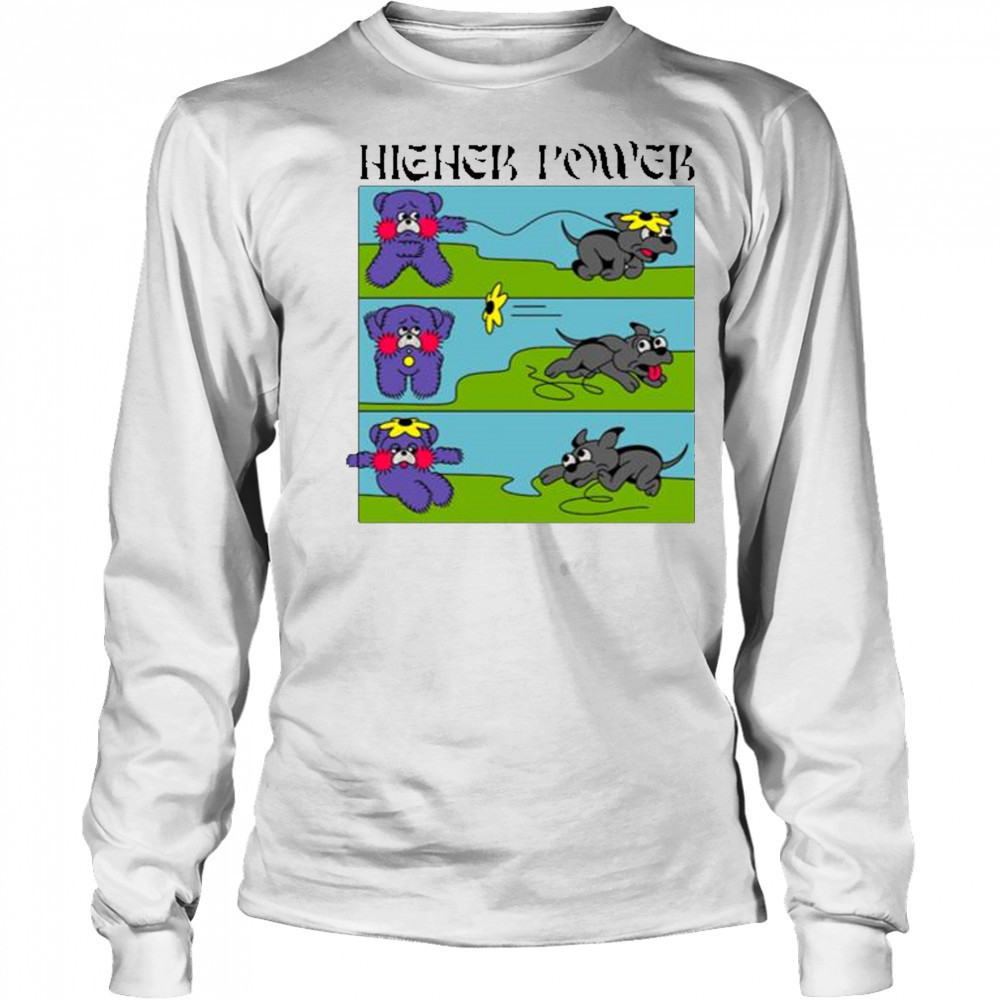 Higher Power Flower Dog T-Shirt Long Sleeved