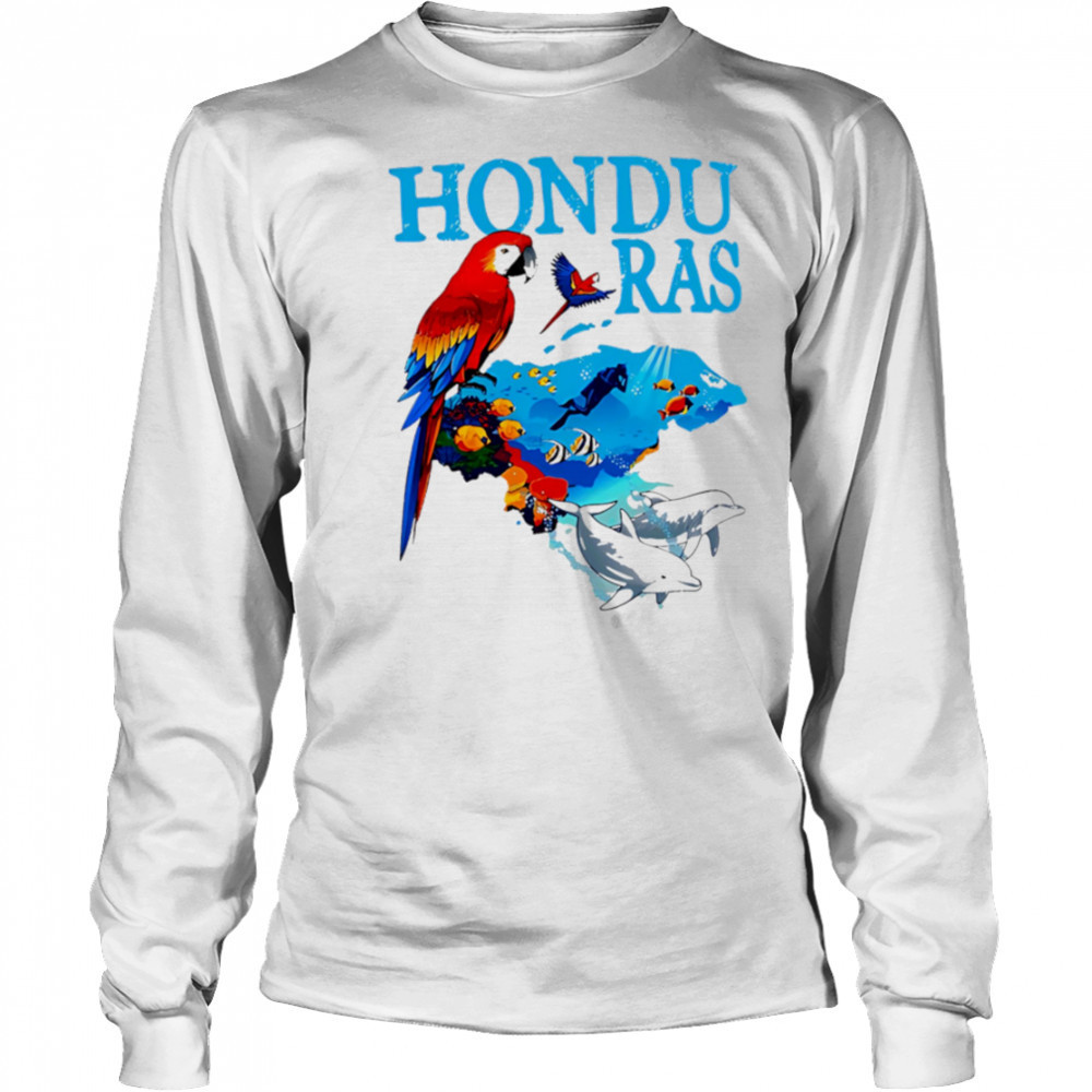 Honduras Macaw shirt Long Sleeved