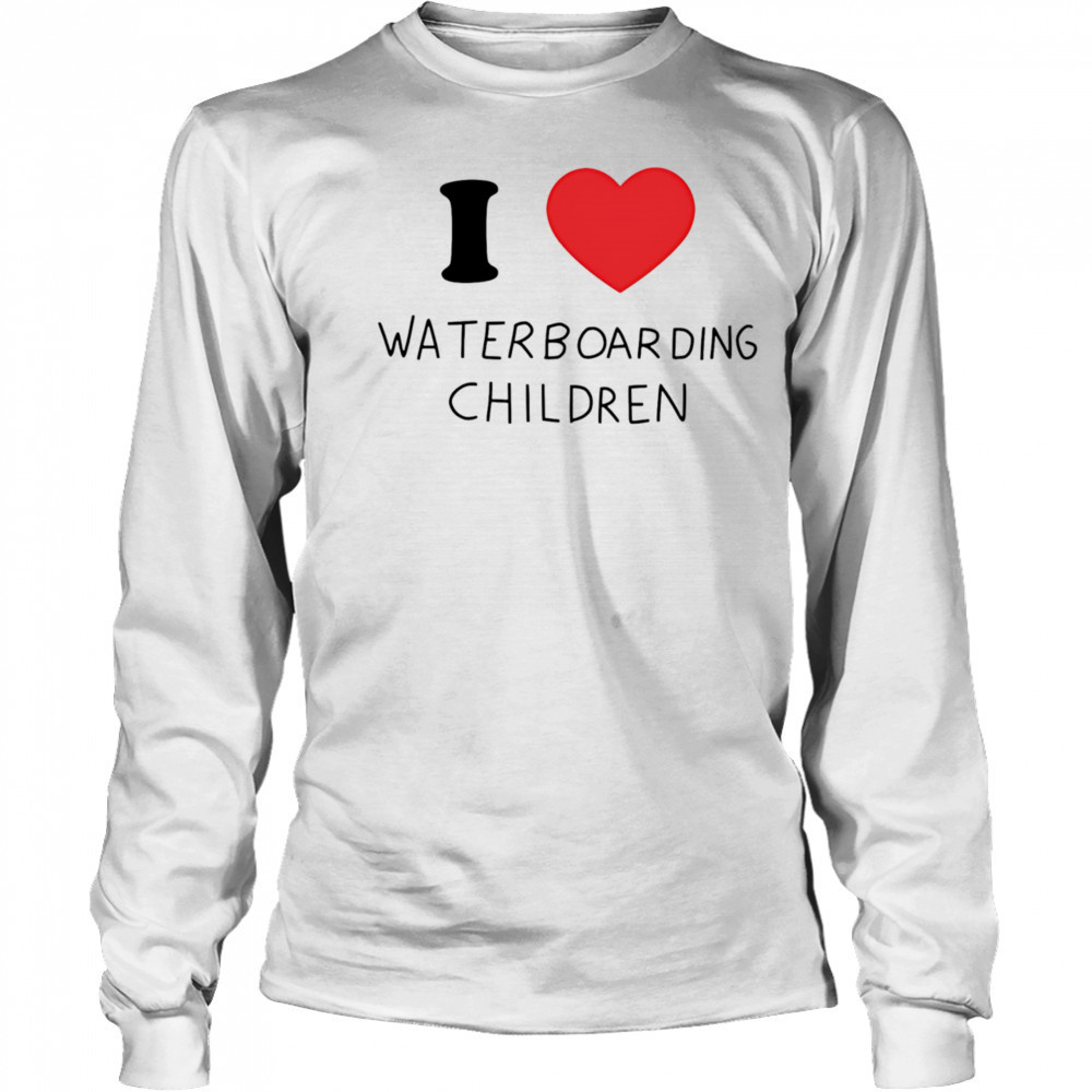 I love waterboarding children shirt Long Sleeved