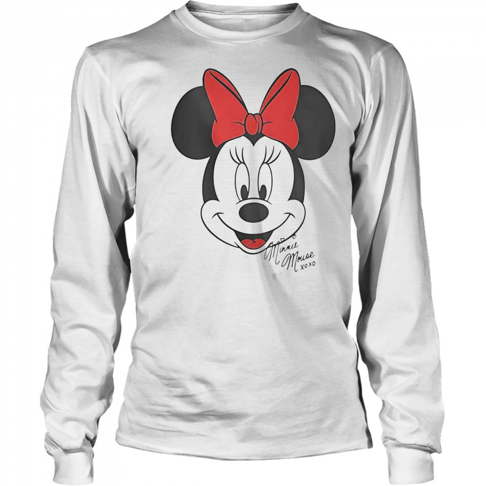 Minnie Mouse Disney Big Face T-Shirt Long Sleeved
