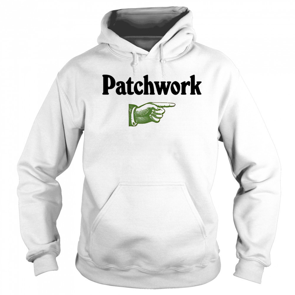 Patchwork this way Ecru shirt Hoodie