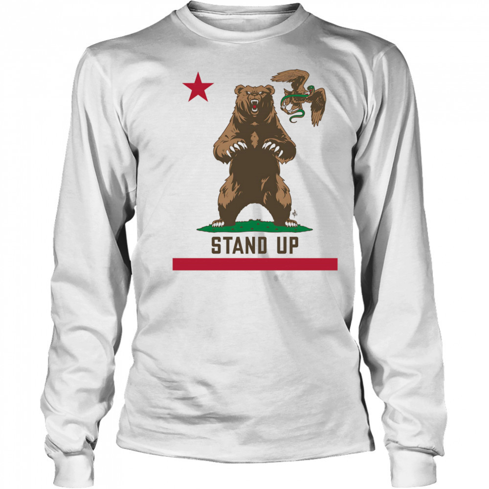 Stand up California flag shirt Long Sleeved