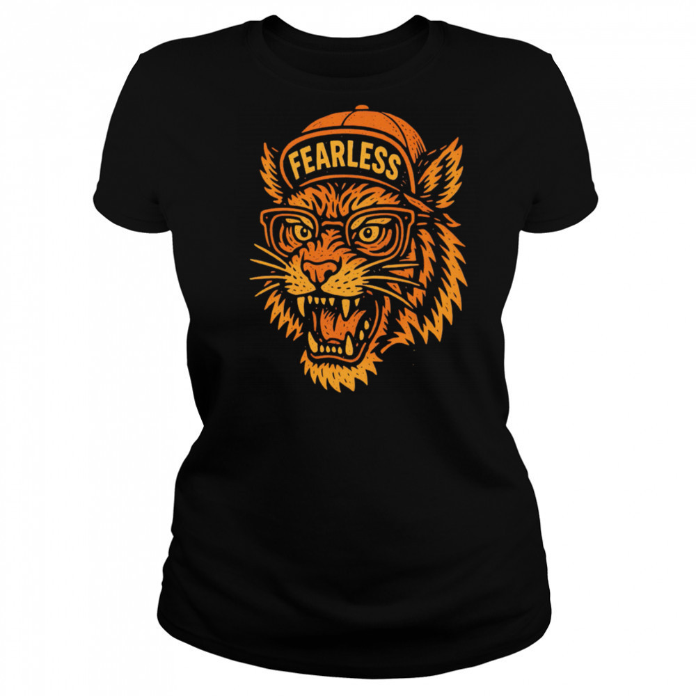 Tiger Big Head Hat Fearless shirt Women's T-shirt