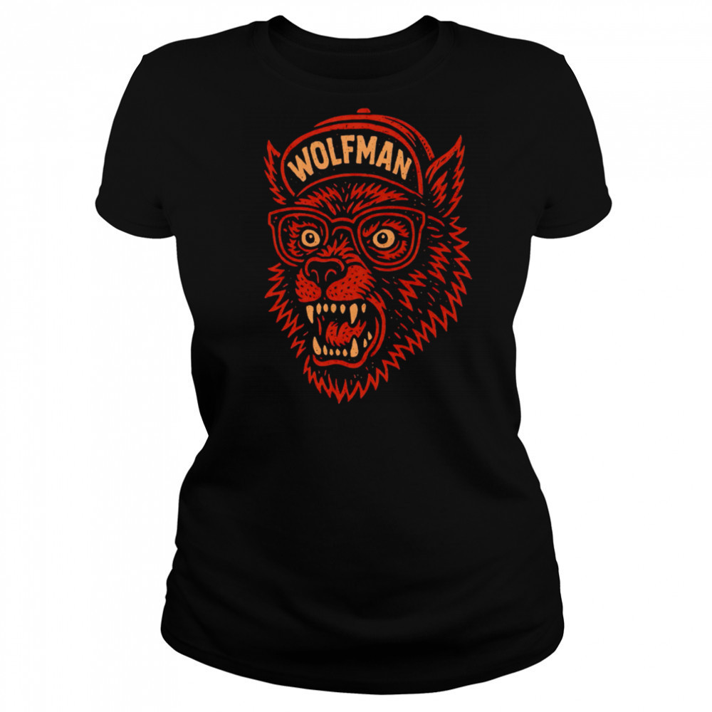 Wolf Big Head Hat Wolfman shirt Women's T-shirt