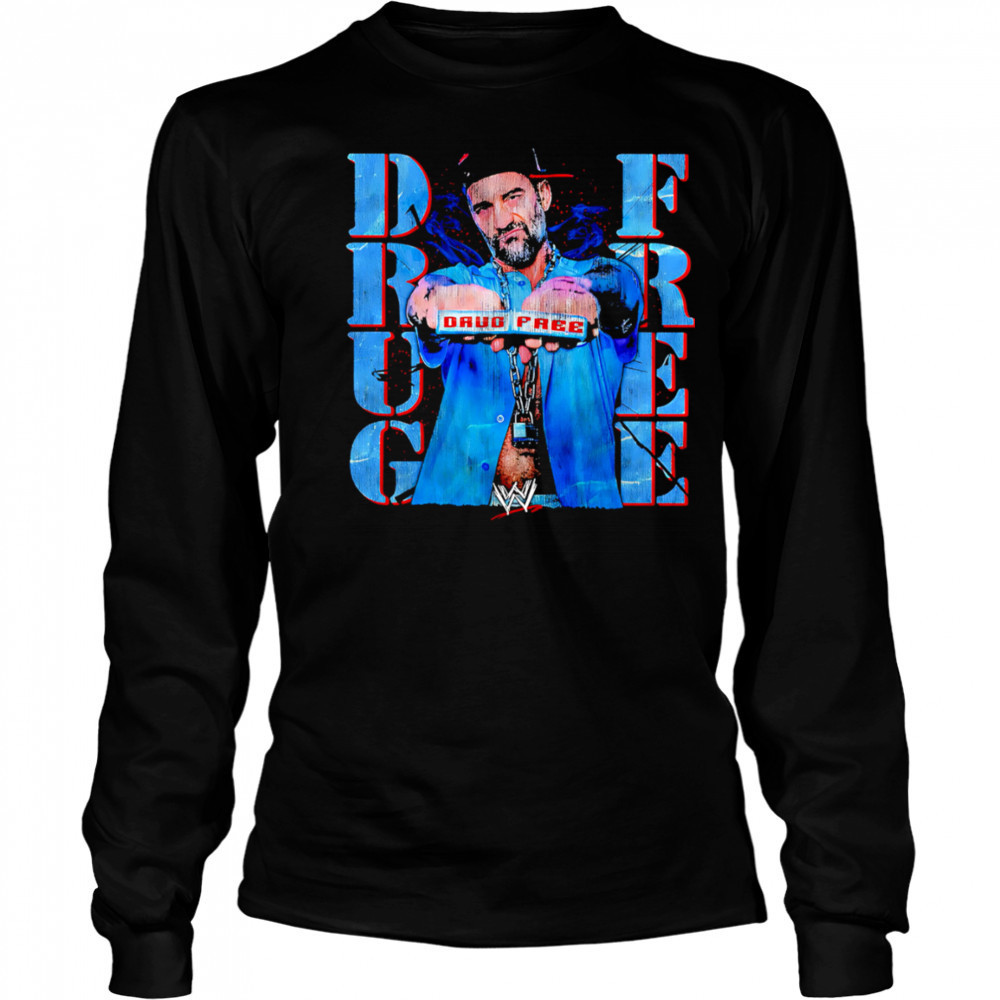 WWE Drug Free retro shirt Long Sleeved