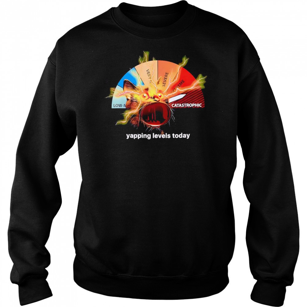 Yapping levels cat shirt Sweatshirt