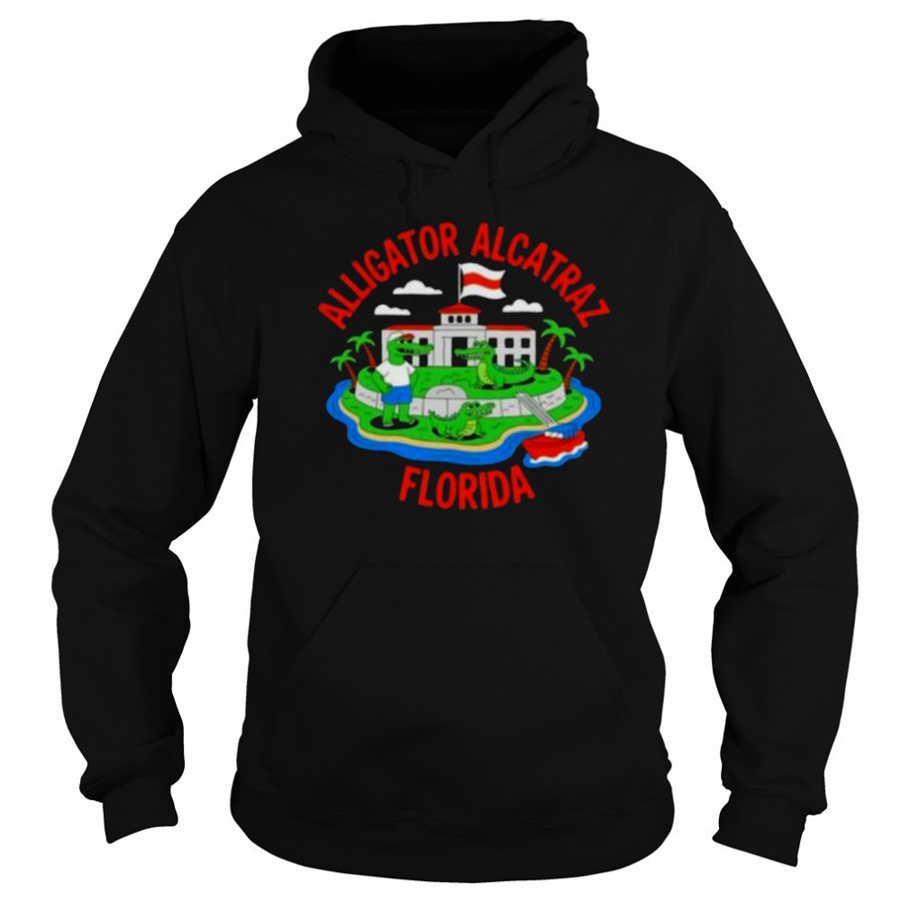 Alligator Alcatraz Florida Prison Island cartoon shirt Hoodie