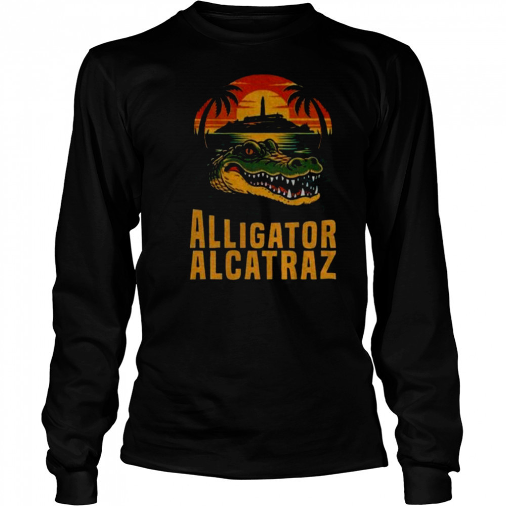 Alligator Alcatraz retro shirt Long Sleeved