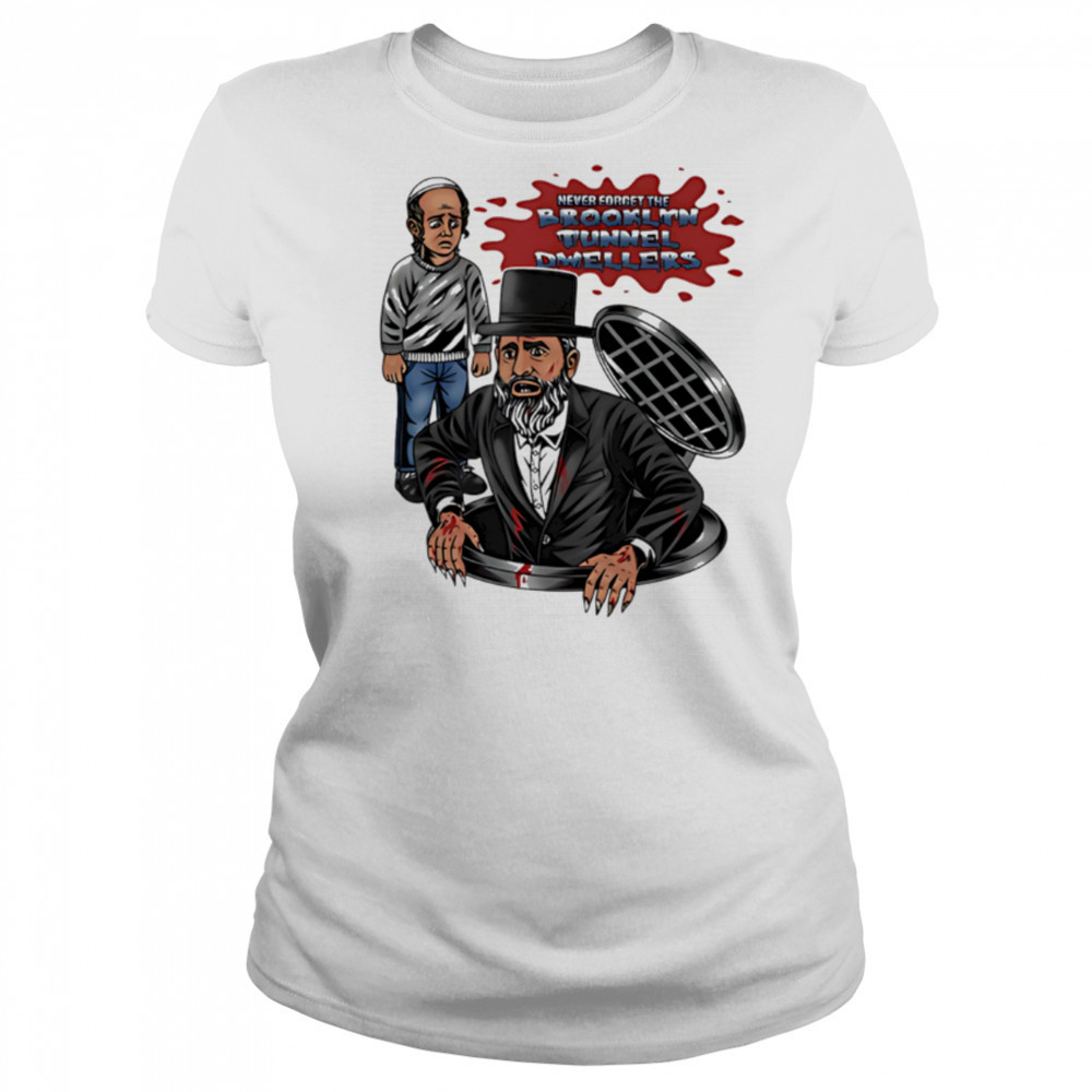 Chaotichermes wearing brooklyn tunnel dwellers shirt Women's T-shirt