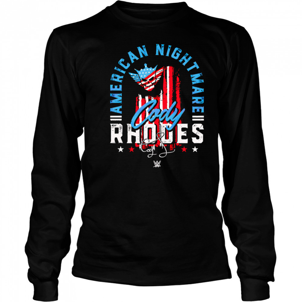 Cody Rhodes American Nightmare Flag Wrestling shirt Long Sleeved