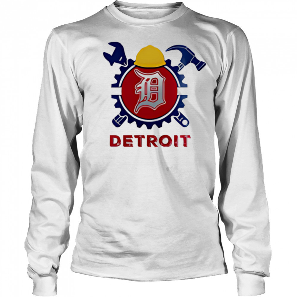 Detroit Tigers Happy Labor Day USA Baseball shirt Long Sleeved