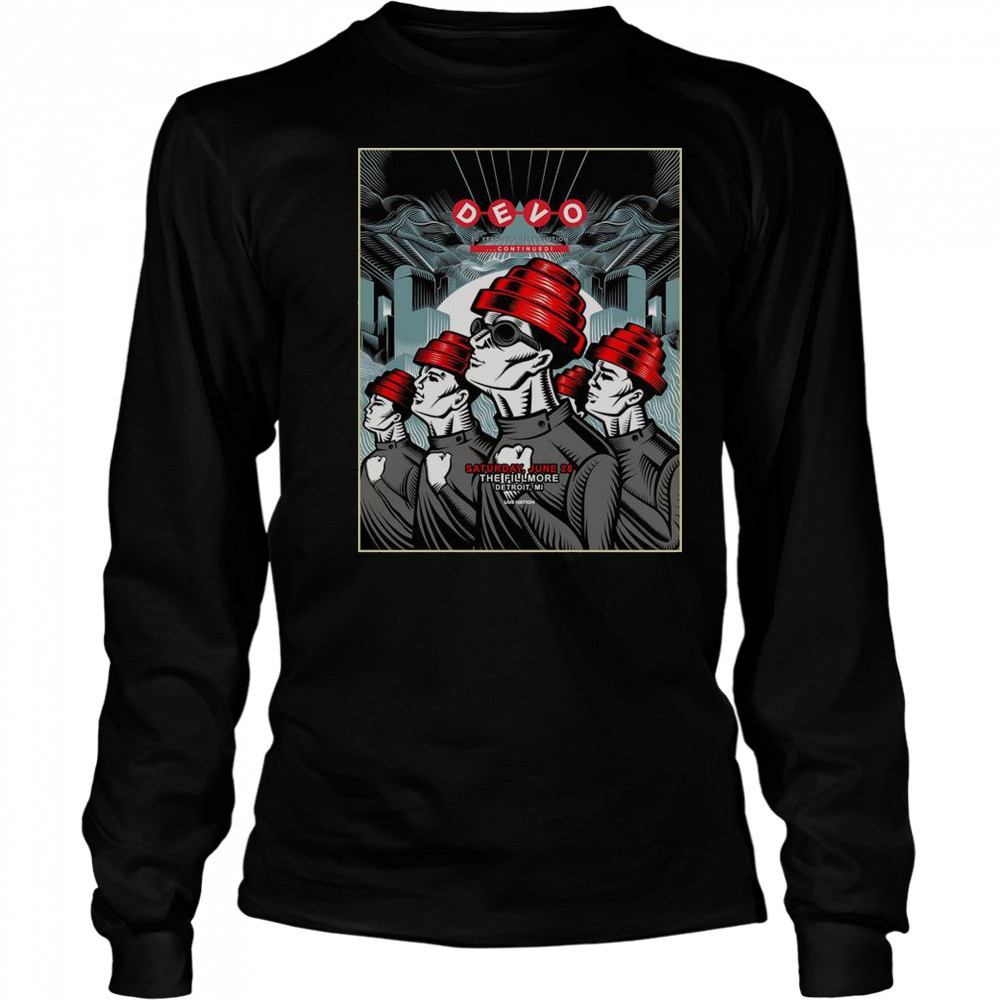 Devo Jun 28 2025 The Fillmore Detroit MI Poster T-Shirt Long Sleeved