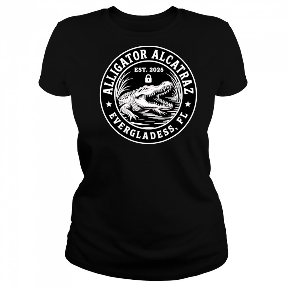 Funny Alligator Alcatraz Florida Everglades Est 2025 shirt Women's T-shirt