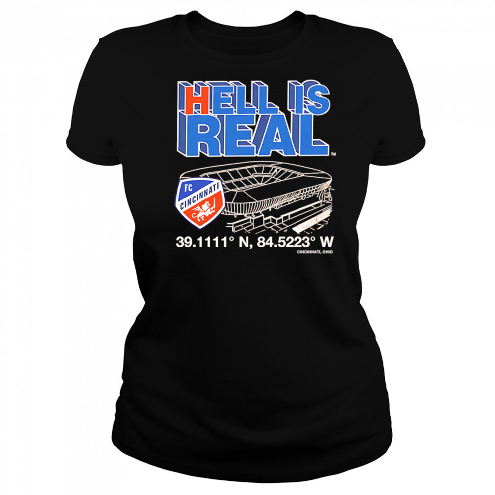 Hell Is Real Cincinnati Coordinates premium shirt Women's T-shirt
