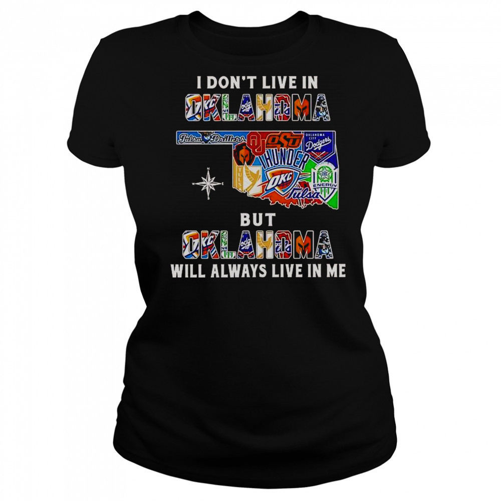 I Don’t Live In Oklahoma But Oklahoma Will Always Live In Me Sport Teams T-Shirt Women's T-shirt
