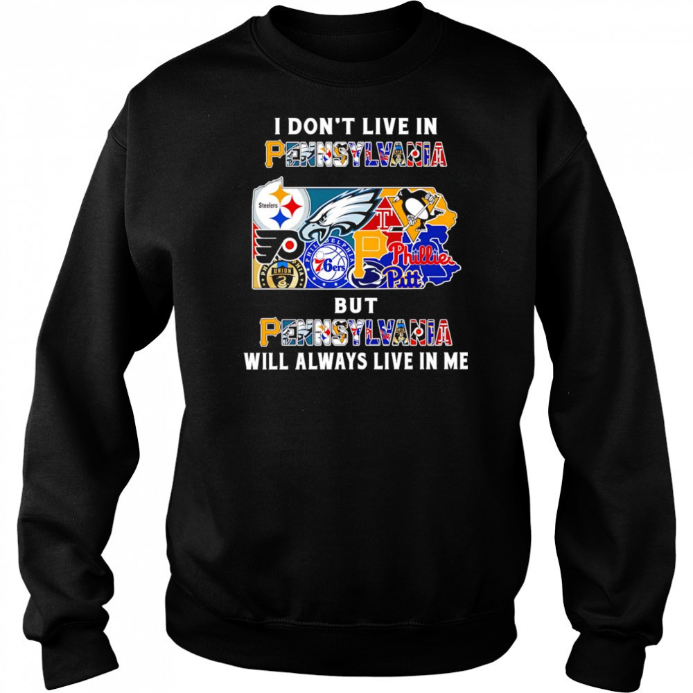 I don’t live in Pennsylvania but Pennsylvania will always live in me sport shirt Sweatshirt