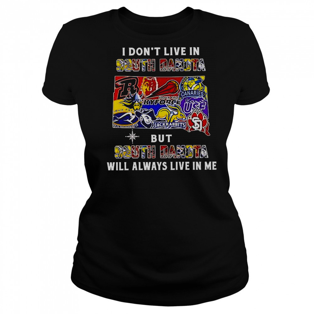 I Don’t Live In South Dakota But South Dakota Will Always Live In Me Sport Teams T-Shirt Women's T-shirt