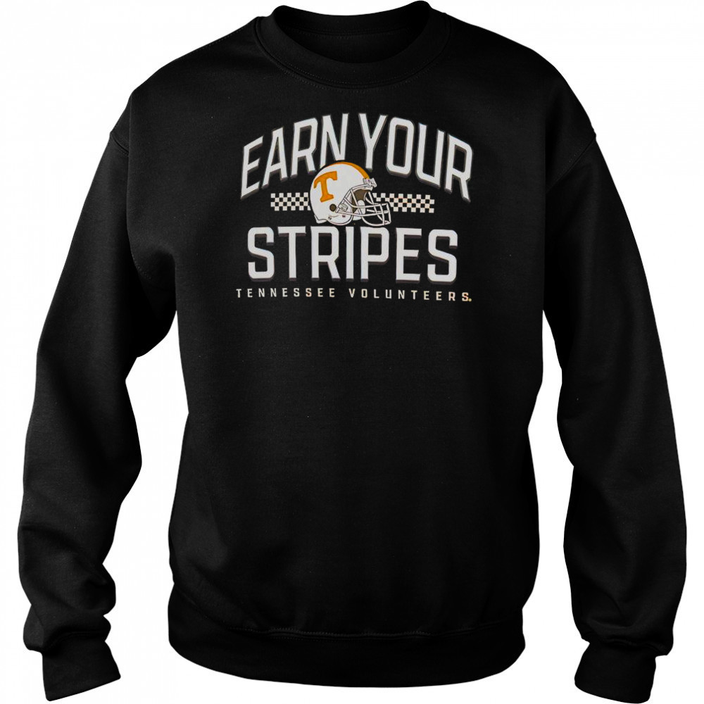 Tennessee Volunteers Earn Your Stripes Helmet T-Shirt Sweatshirt