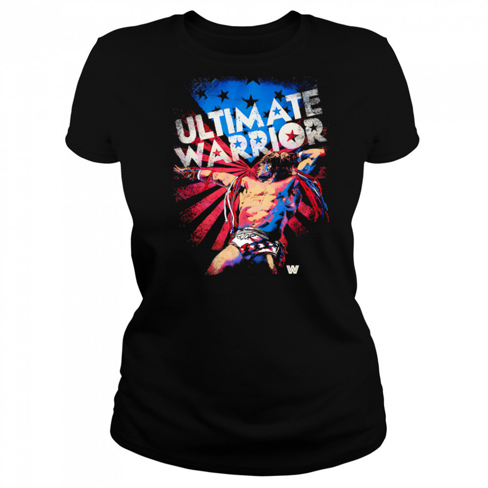 Ultimate Warrior Wrestling Usa Flag Patriotic Fourth Of July shirt Women's T-shirt