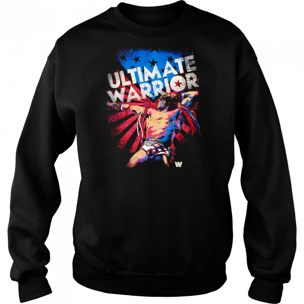 Ultimate Warrior Wrestling Usa Flag Patriotic Fourth Of July shirt Sweatshirt
