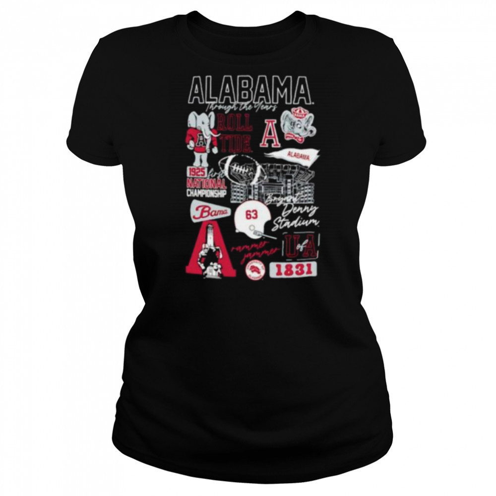 Alabama Crimson Tide through the years 1831 shirt Women's T-shirt