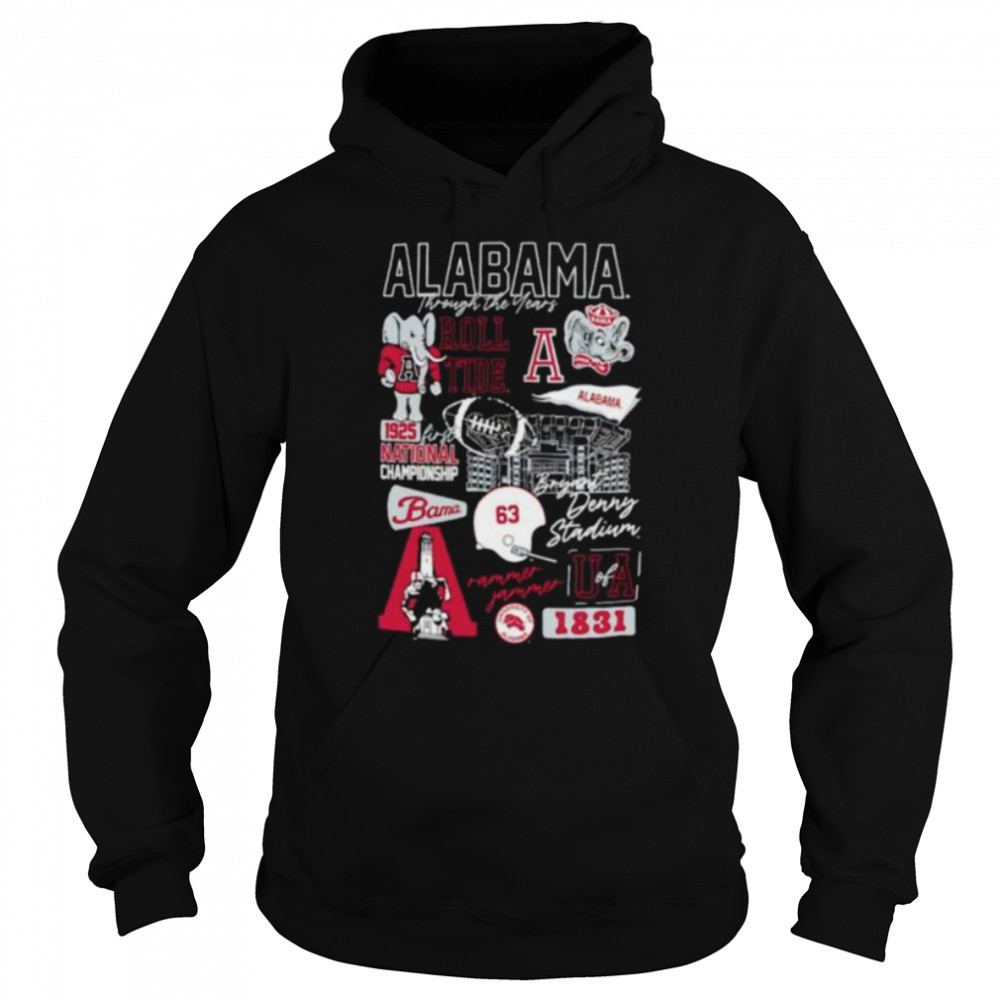 Alabama Crimson Tide through the years 1831 shirt Hoodie