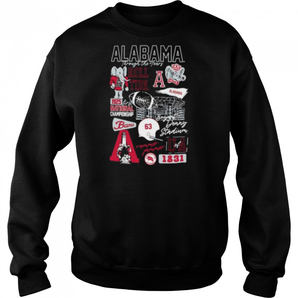 Alabama Crimson Tide through the years 1831 shirt Sweatshirt
