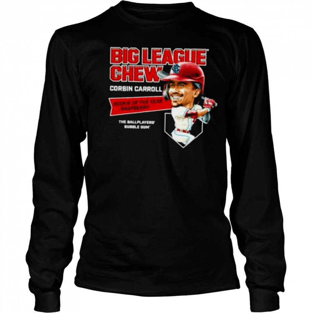 Big League Chew Corbin Carroll Rookie of The Year Raspberry The Ballplayers Bubble Gum shirt Long Sleeved