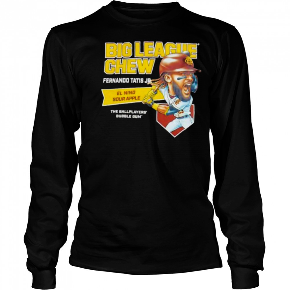 Big League Chew Fernando Tatis Jr El Nino Sour Apple The Ballplayers Bubble Gum Shirt Long Sleeved