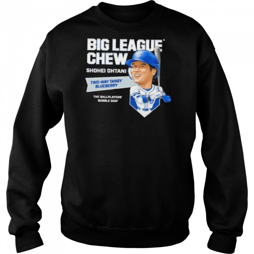 Big League Chew Shohei Ohtani Two way Tangy Blueberry The Ballplayers Bubble Gum shirt Sweatshirt