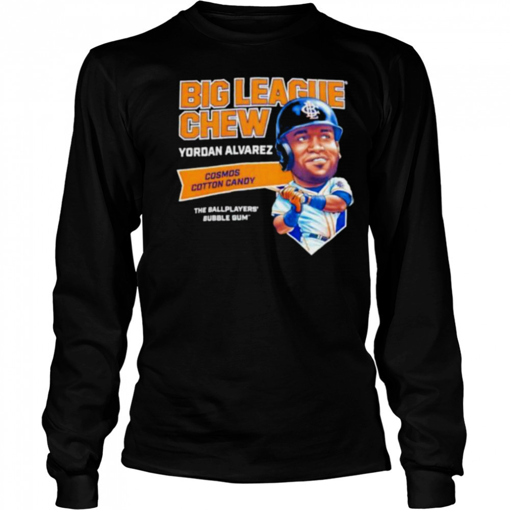 Big League Chew Yordan Alvarez Cosmos Cotton Candy The Ballplayers Bubble Gum shirt Long Sleeved