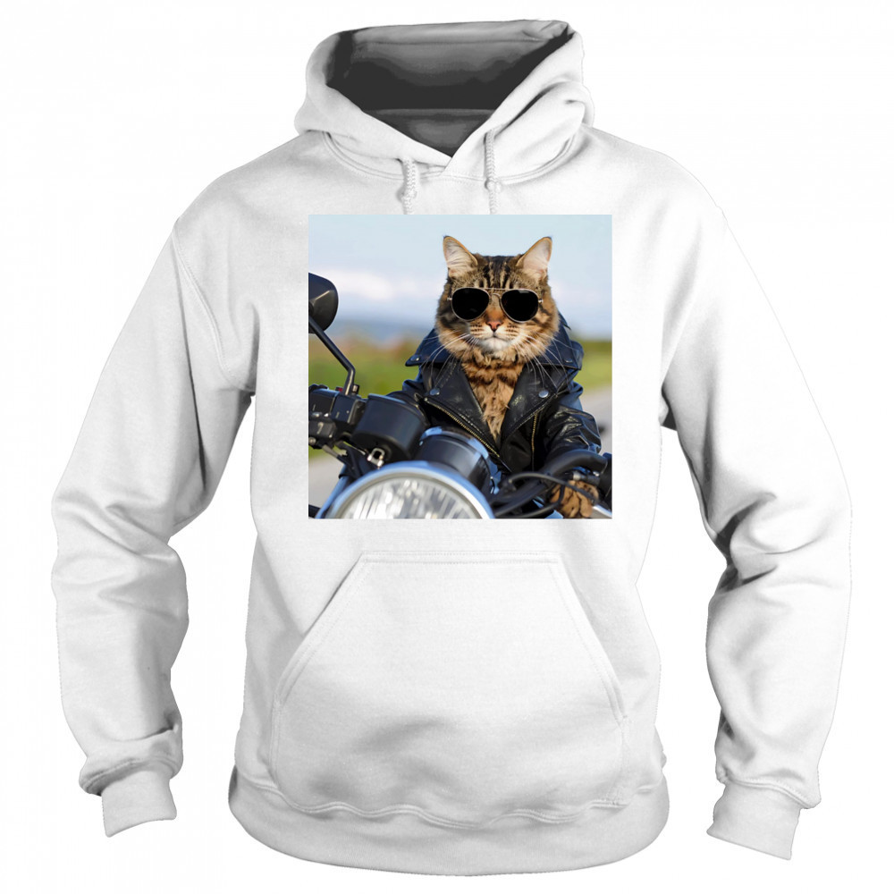 Biker Cat shirt Hoodie