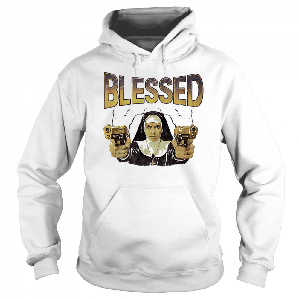 Blessed nun with gun shirt Hoodie