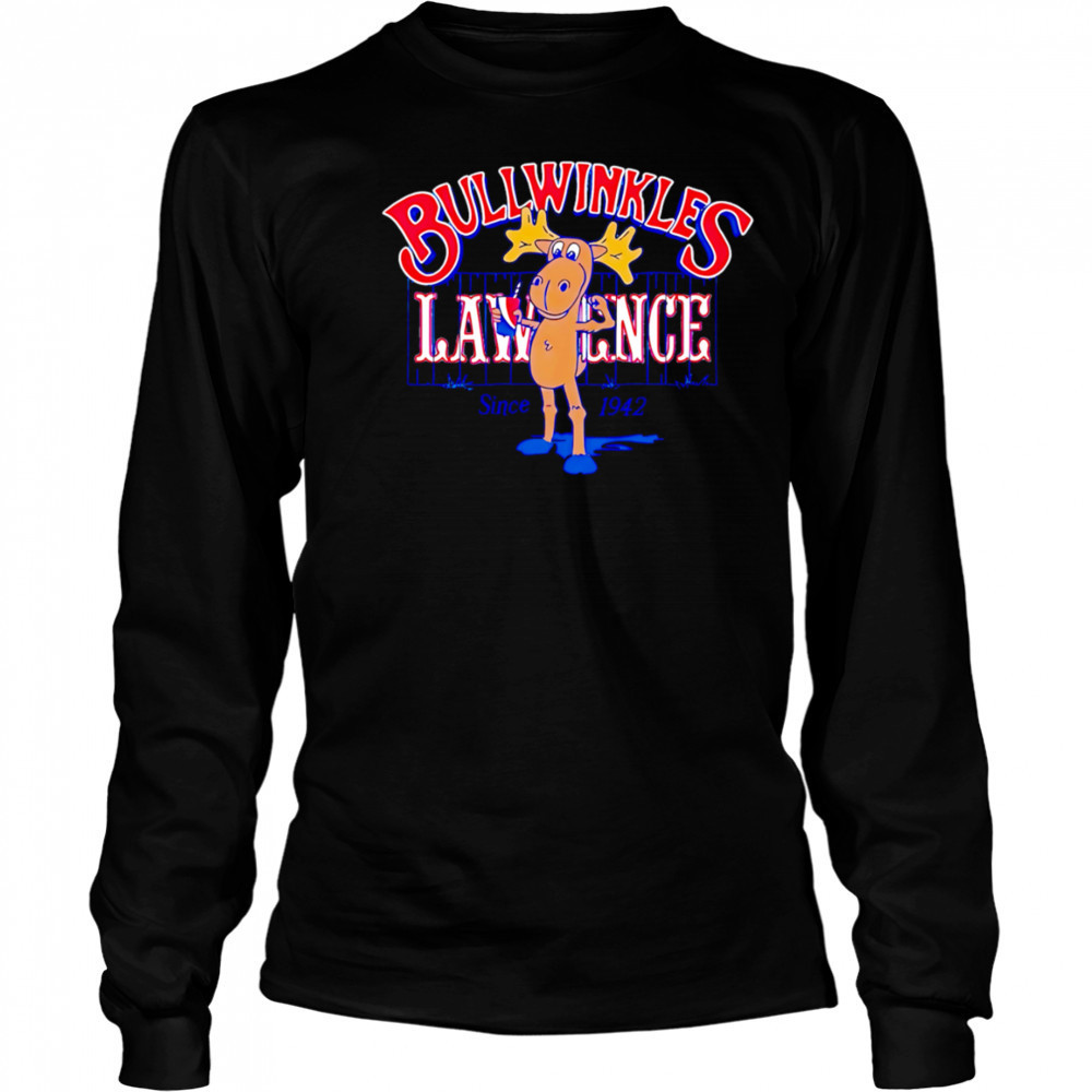 Bullwinkles Lawrence mascot cartoon shirt Long Sleeved