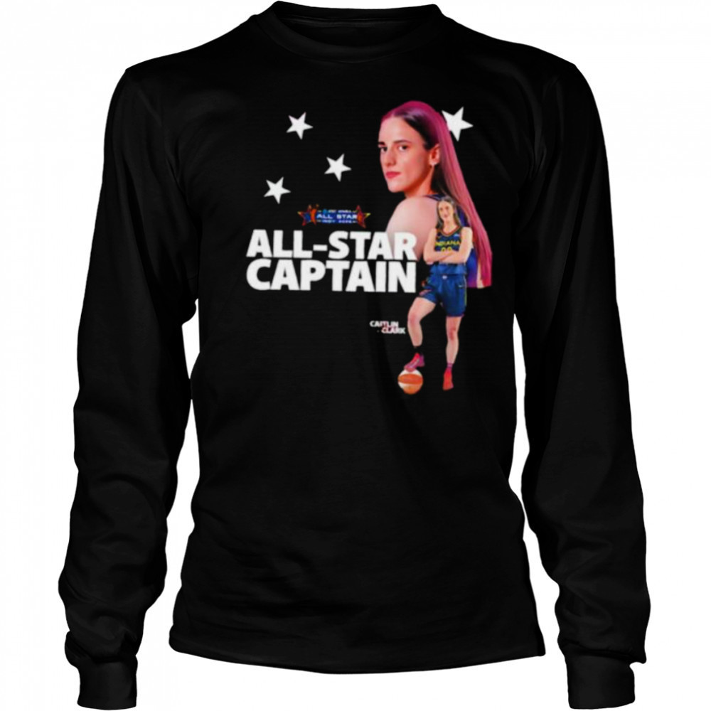 Caitlin Clark WNBA All Star 2025 Captain and two time All Star shirt Long Sleeved