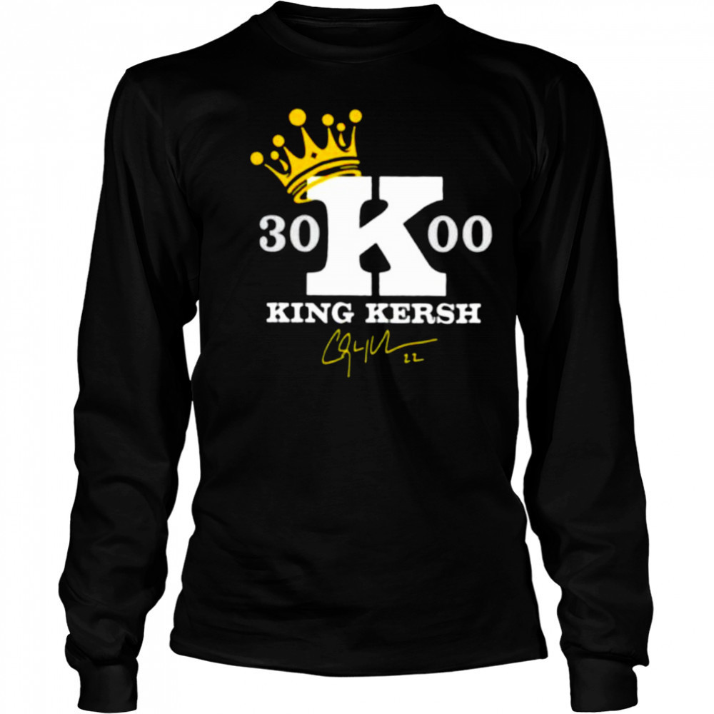 Clayton Kershaw 3000 Career Strikeouts King Kersh signature shirt Long Sleeved