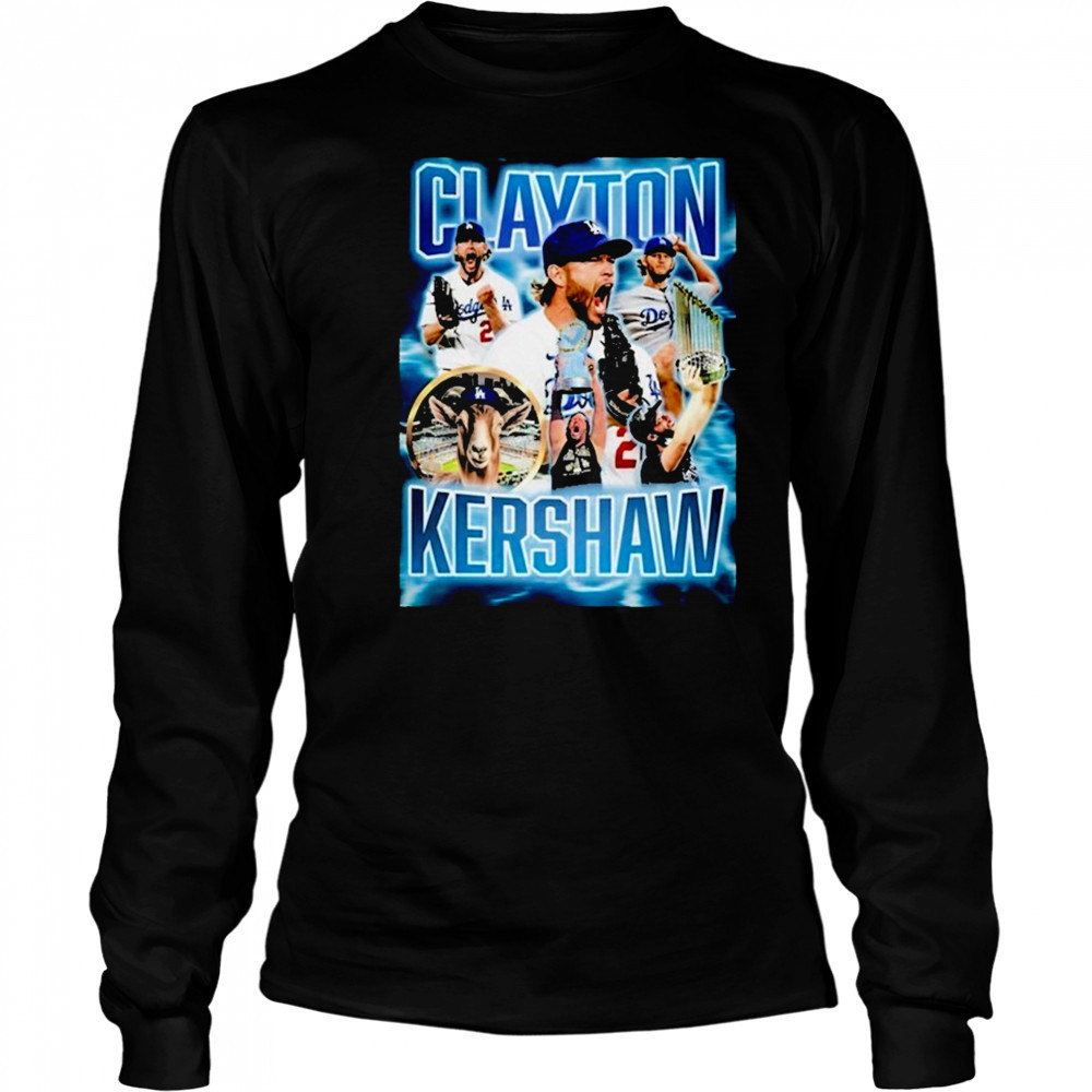 Clayton Kershaw The Goat Blk T-shirt Long Sleeved