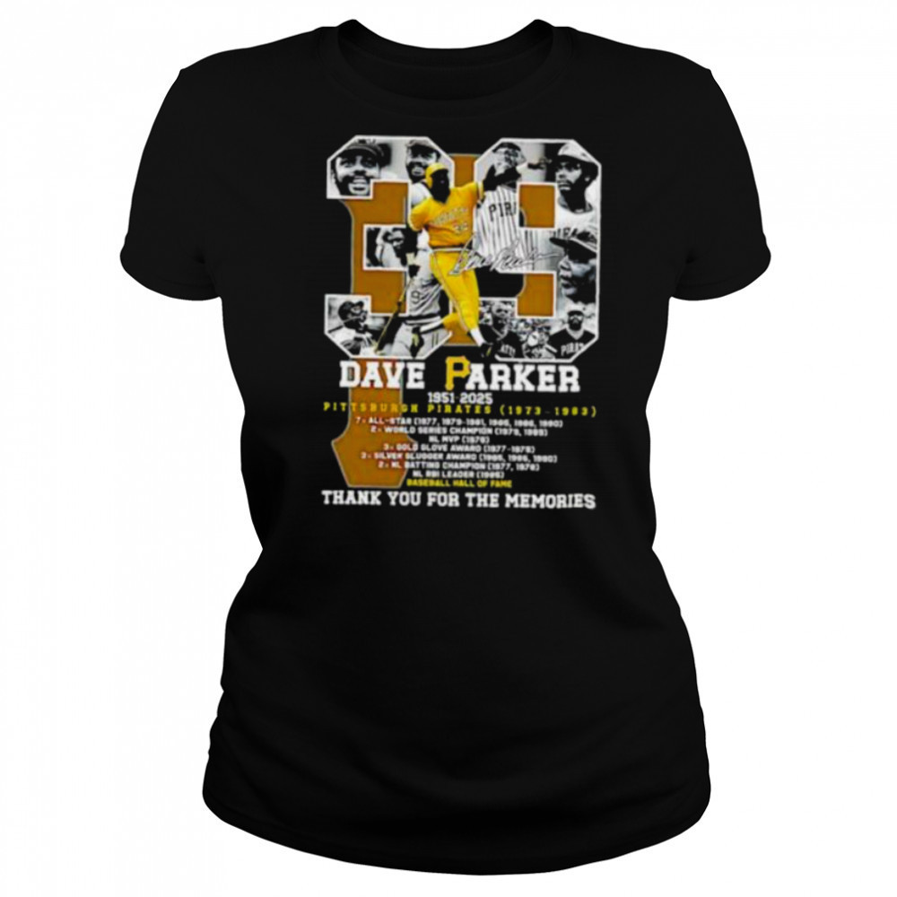 Dave Parker #39 Pittsburgh Pirates 1951 2025 thank you for the memories signature shirt Women's T-shirt